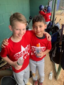 two players in dugout