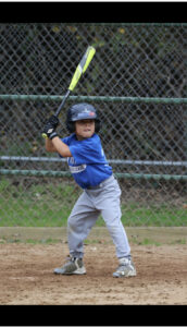 child ready to swing